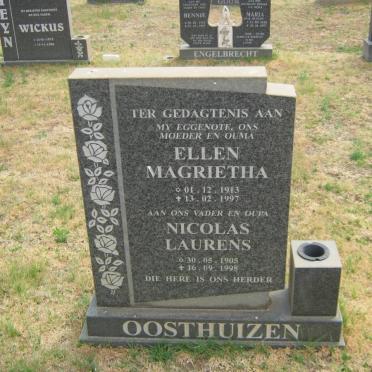 OOSTHUIZEN Nicolas Laurens 1905-1998 &amp; Ellen Magrietha 1913-1997