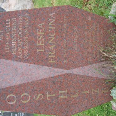 OOSTHUIZEN Lesea Francina 1958-2005