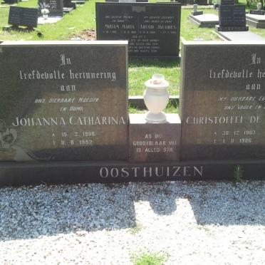 OOSTHUIZEN Christoffel de Witt 1903-1986 &amp; Johanna Catharina 1908-1992