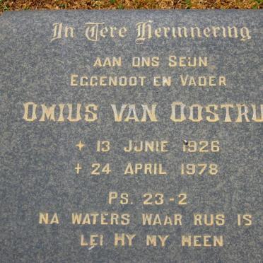 OOSTRUM Omius, van 1926-1978
