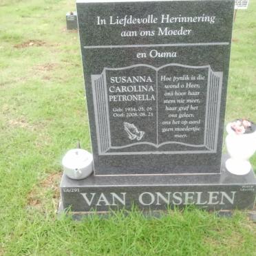 ONSELEN Susanna Carolina Petronella, van 1934-2008