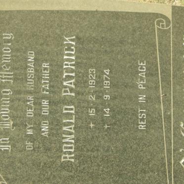 O' CONNOR Ronald Patrick 1923-1974