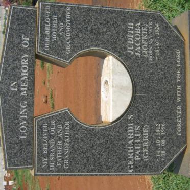 OTTO Gerhardus Paulus 1912-1996 &amp; Judith Jacoba VAN WYK 1924-