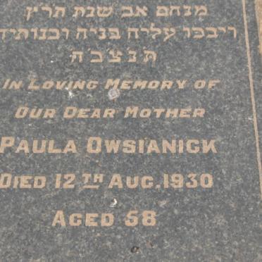 OWSIANICK Paula -1930