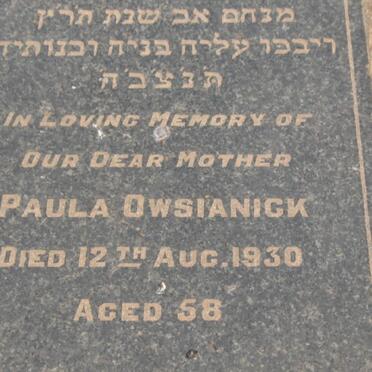 OWSIANICK Paula -1930