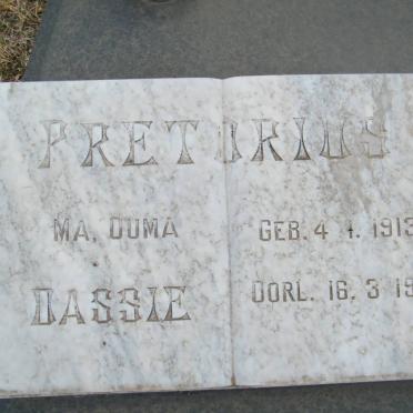 PRETORIUS Dassie 1913-1982