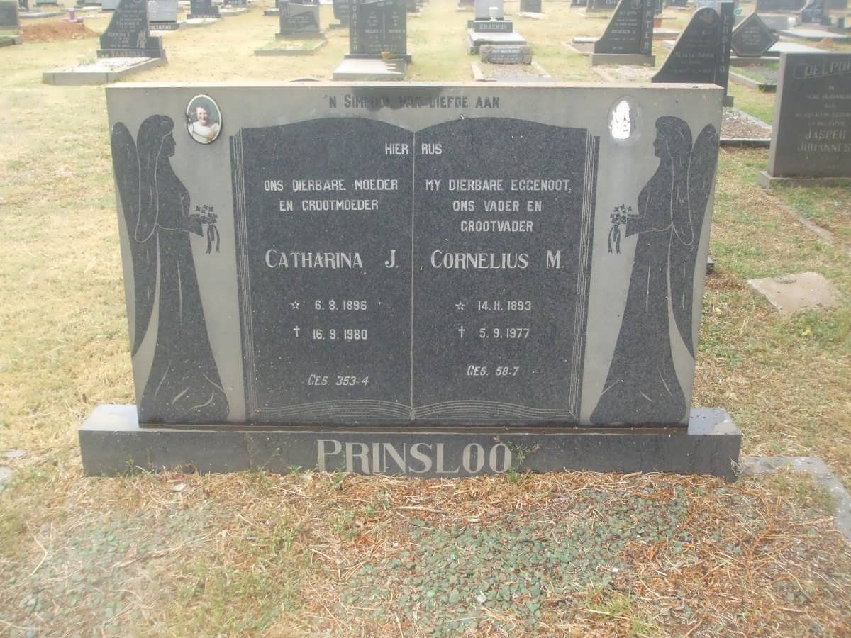 PRINSLOO Cornelius M. 1893-1977 & Catharina J. 1896-1980