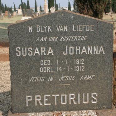 PRETORIUS Susara Johanna 1912-1912