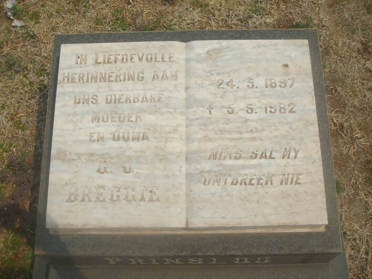 PRINSLOO G.J. 1897-1982