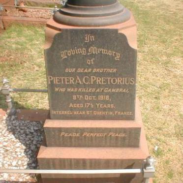 PRETORIUS Pieter A.C. -1918