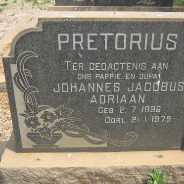 PRETORIUS Johannes Jacobus Adriaan 1896-1979