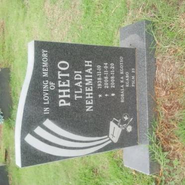 PHETO Tladi Nehemiah 1938-2008