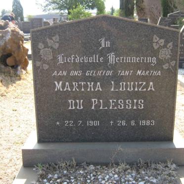 PLESSIS Martha Louiza, du 1901-1983