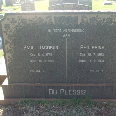 PLESSIS Paul Jacobus, du 1879-1968 &amp; Philippina 1882-1964