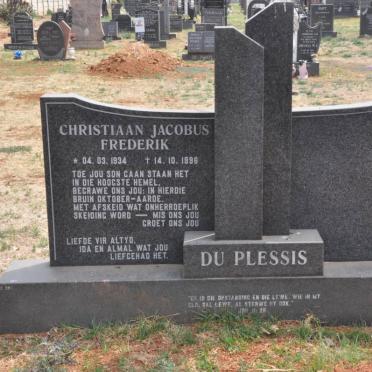 PLESSIS Christiaan Jacobus Frederik, du 1934-1996