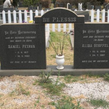 PLESSIS Daniel Petrus, du 1917-1982 &amp; Alida Stoffelina 1928-1997