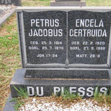 PLESSIS Petrus Jacobus, du 1914-1976 &amp; Engela Getruida 1920-1996