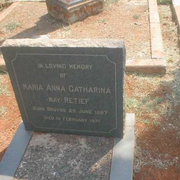 RETIEF Maria Anna Catharina nee BRUYNS 1887-1971