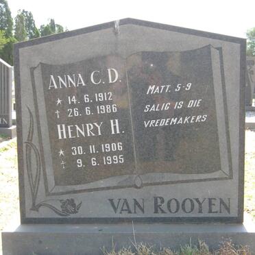 ROOYEN Henry H., van 1906-1995 &amp; Anna C.D. 1912-1986
