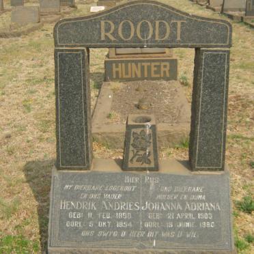 ROODT Hendrik Andries 1898-1954 &amp; Johanna Adriana 1903-1990