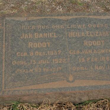 ROODT Jan Daniel 1857-1922 &amp; Heila Elizabeth VAN ASWEGEN 1863-1946