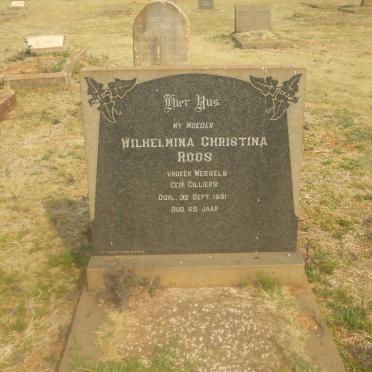 ROOS Wilhelmina Christina formerly WESSELS nee CILLIERS -1931