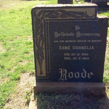 ROODE Esmé Cornelia 1950-1963