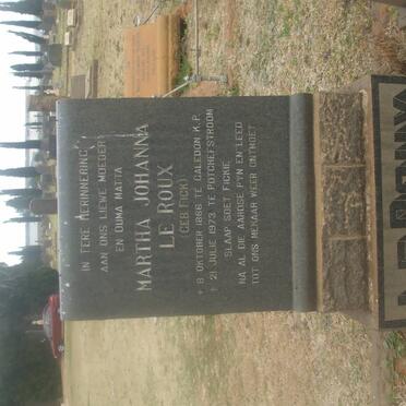 ROUX Martha Johanna, le nee FICK 1886-1973