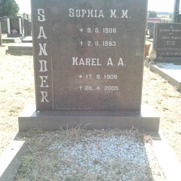 SANDER Karel A.A. 1908-2005 &amp; Sophia M.M. 1906-1983