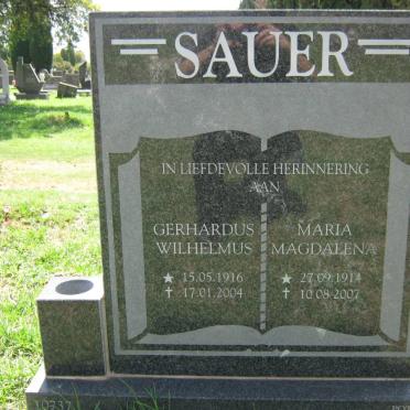 SAUER Gerhardus Wilhelmus 1916-2004 &amp; Maria Magdalena 1914-2007
