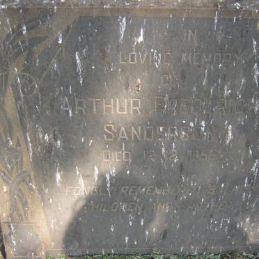 SANDERSON Arthur Frederick -1955