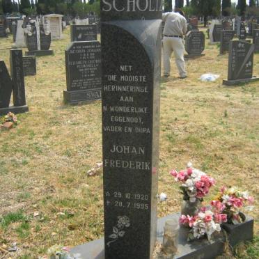 SCHOLTZ Johan Frederik 1920-1995