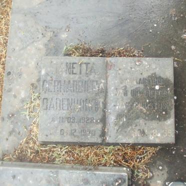BADENHORST Janetta Gerhardiena 1928-1990