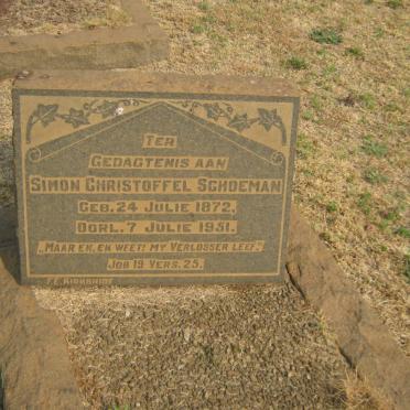 SCHOEMAN Simon Christoffel 1872-1951