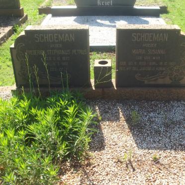 SCHOEMAN Frederick Stephanus Petrus 1873-1962 &amp; Maria Susanna VAN WYK 18??-1959