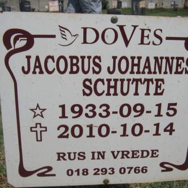 SCHUTTE Jacobus Johannes 1933-2010