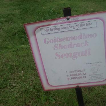 SENGATI Goitsemodimo Shadrack 1947-2008