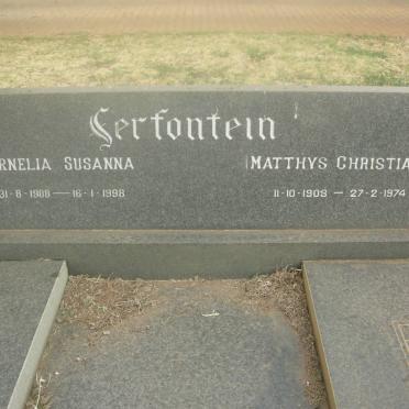 SERFONTEIN Matthys Christiaan 1908-1974 &amp; Cornelia Susanna 1908-1998