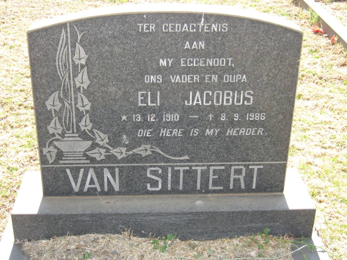 SITTERT Eli Jacobus, van 1910-1986