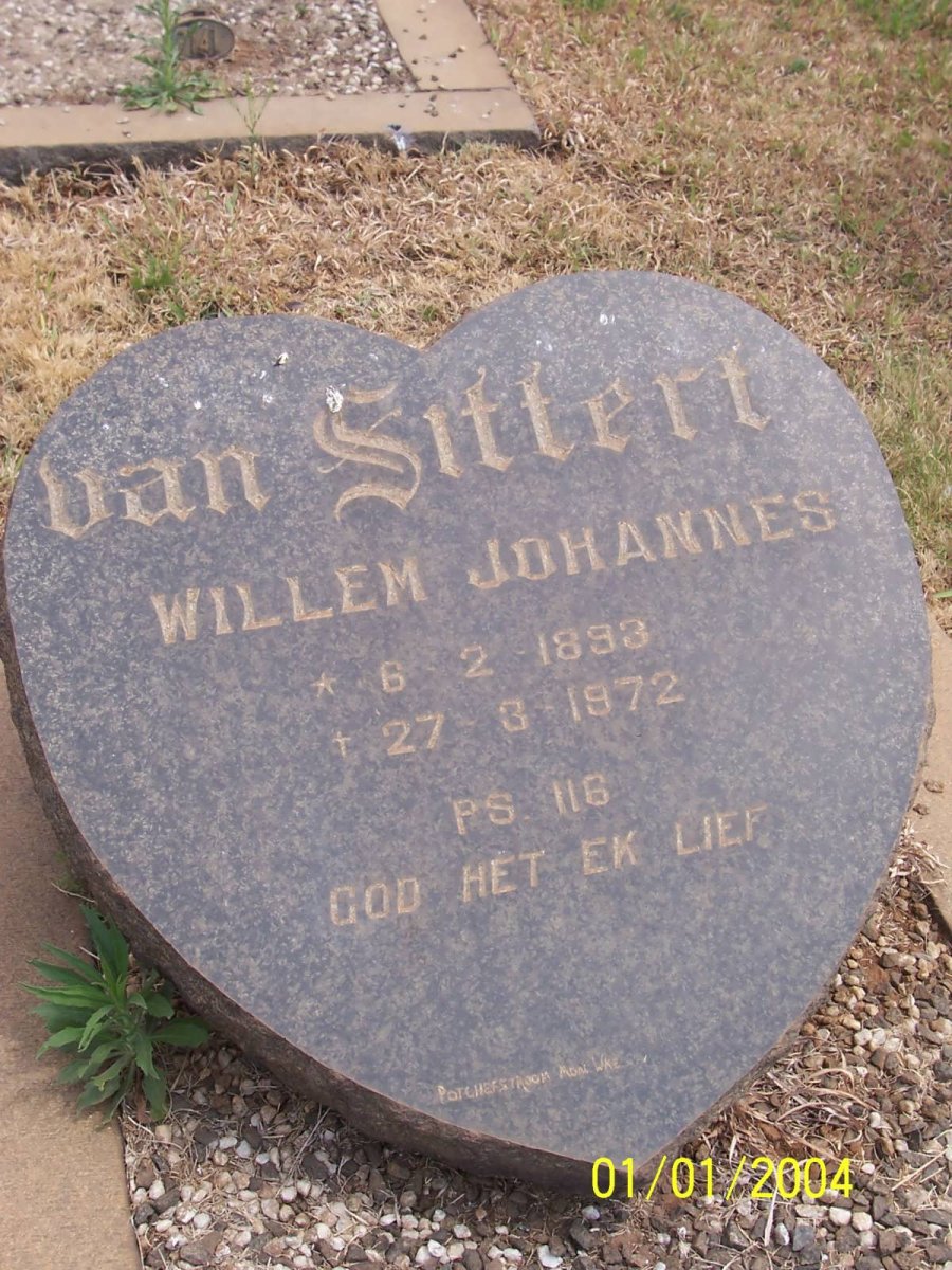 SITTERT Willem Johannes, van 1893-1972