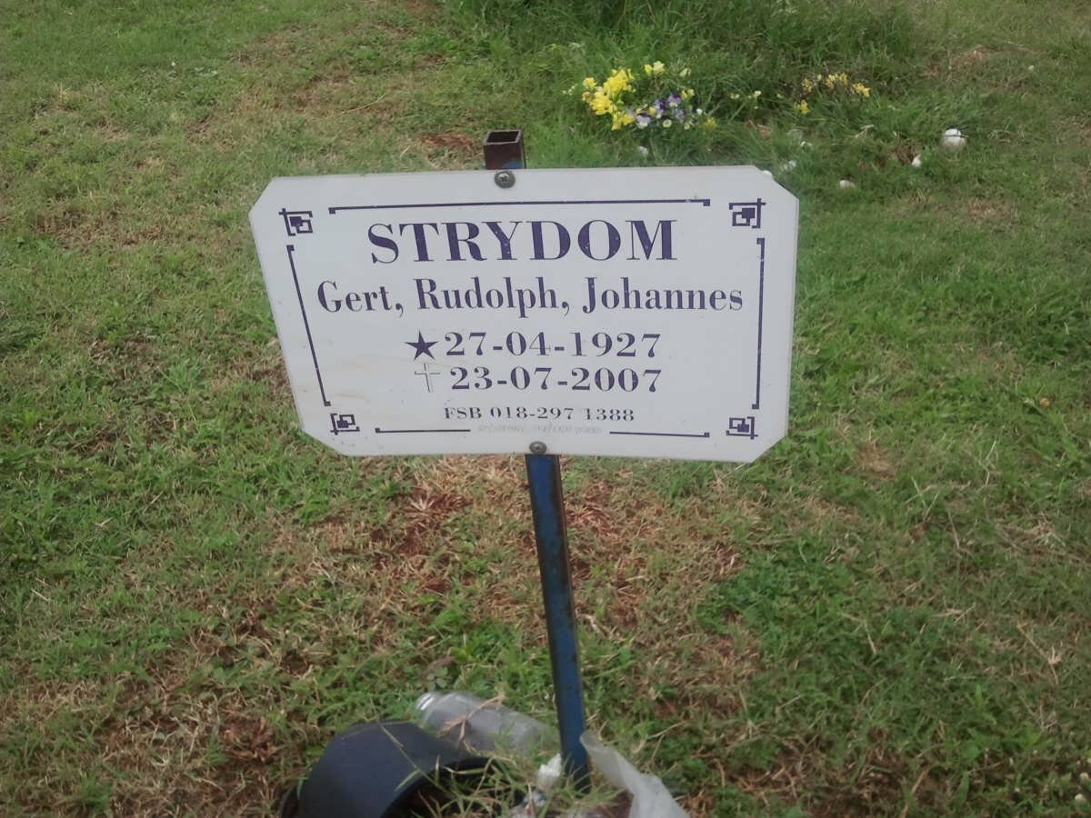 STRYDOM Gert Rudolph Johannes 1927-2007