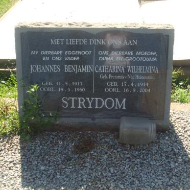 STRYDOM Johannes Benjamin 1911-1960 &amp; Catharina Wilhelmina HEINENMAN formerly STRYDOM nee PRETORIUS 1914-2004