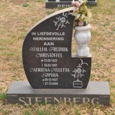 STEENBERG Willem Fredrik Christoffel 1923-1997 &amp; Catriena Alletta Sophia 1937-2006