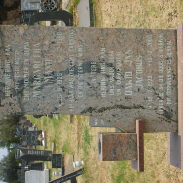 STRYDOM Dawid Jan Jacobus 1922-2008 &amp; Margaretha 1923-1990