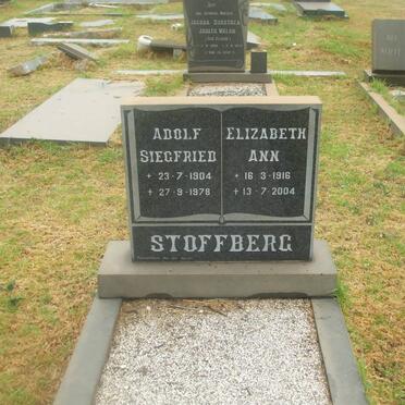STOFFBERG Adolf Siegfried 1904-1978 &amp; Elizabeth Ann 1916-2004