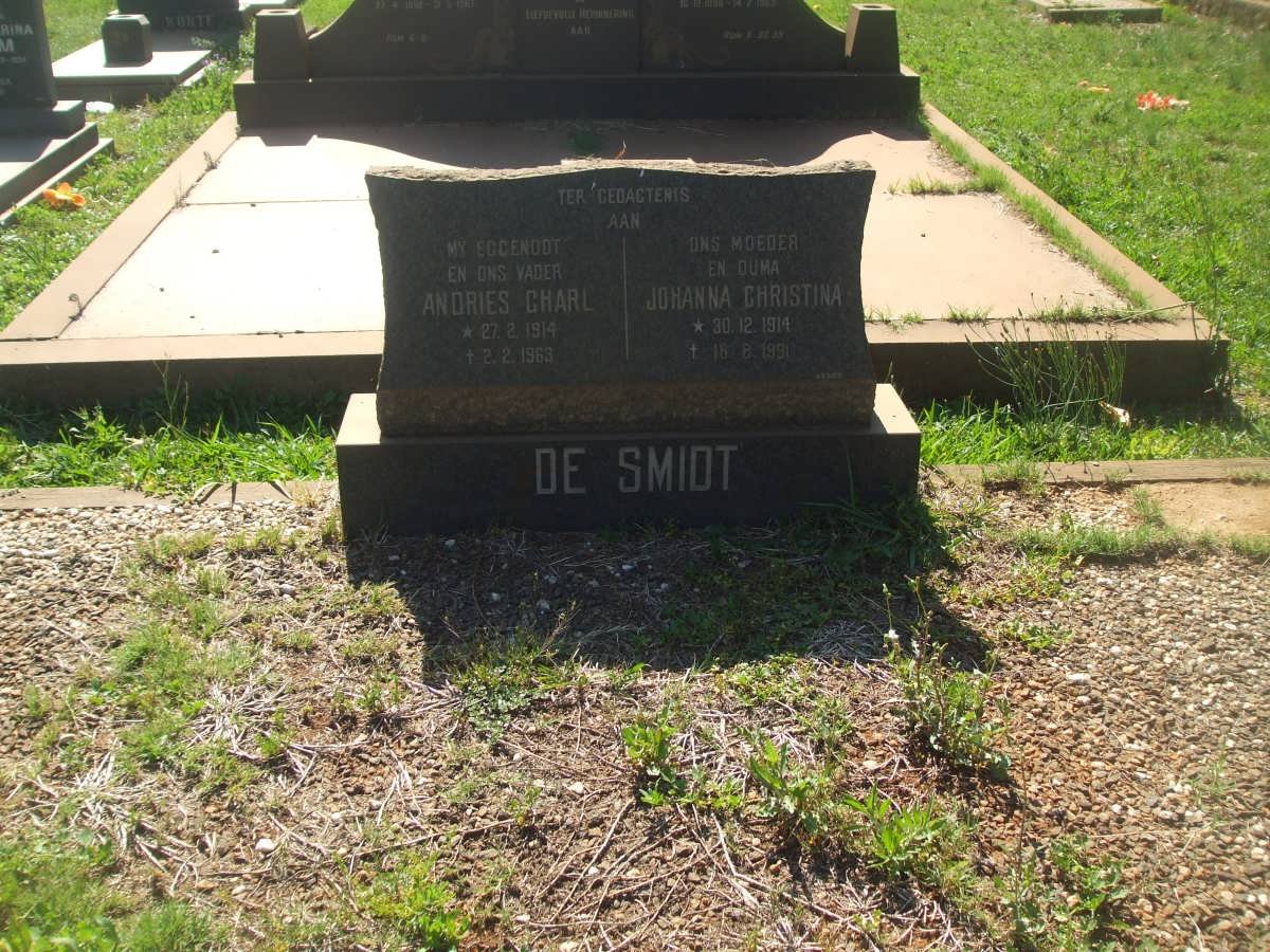 SMIDT Andries Charl, de 1941-1963 & Johanna Christina 1914-1991
