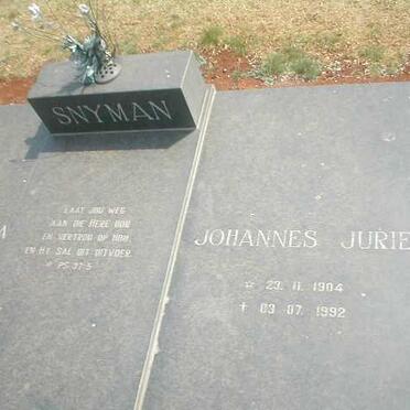 SNYMAN Johannes Jurie 1904-1992