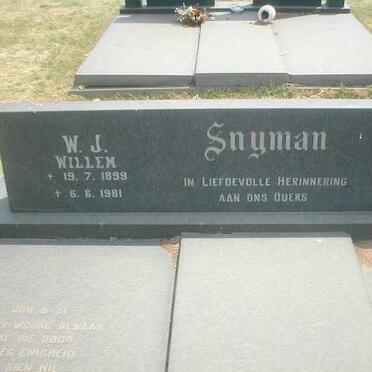 SNYMAN Willem J. 1899-1981