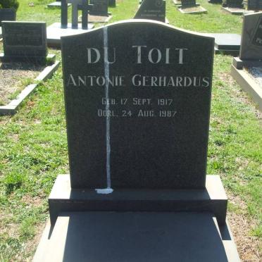 TOIT Antonie Gerhardus, du 1917-1989