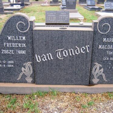 TONDER Willem Frederik, van 1909-1984 &amp; Maria Magdalena DU PLOOY 1913-1977